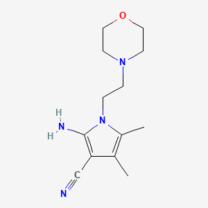 molecular formula C13H20N4O B2885747 2-Amino-4,5-dimethyl-1-(2-morpholin-4-ylethyl)pyrrole-3-carbonitrile CAS No. 852217-71-1