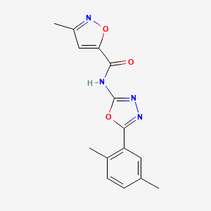 N-(5-(2,5-dimethylphenyl)-1,3,4-oxadiazol-2-yl)-3-methylisoxazole-5-carboxamide
