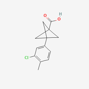 molecular formula C13H13ClO2 B2885750 3-(3-Chloro-4-methylphenyl)bicyclo[1.1.1]pentane-1-carboxylic acid CAS No. 2287340-71-8