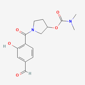[1-(4-Formyl-2-hydroxybenzoyl)pyrrolidin-3-yl] N,N-dimethylcarbamate