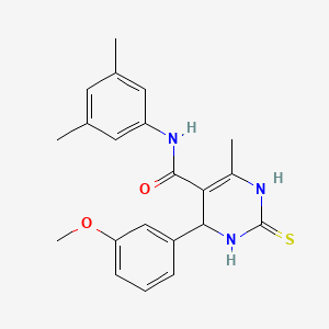 N-(3,5-dimethylphenyl)-4-(3-methoxyphenyl)-6-methyl-2-thioxo-1,2,3,4-tetrahydropyrimidine-5-carboxamide