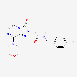 molecular formula C18H19ClN6O3 B2885760 N-(4-chlorobenzyl)-2-(8-morpholino-3-oxo-[1,2,4]triazolo[4,3-a]pyrazin-2(3H)-yl)acetamide CAS No. 1251707-41-1