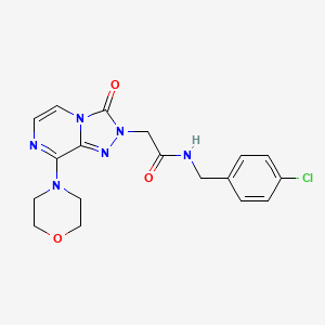 molecular formula C18H19ClN6O3 B2885760 N-[(4-chlorophenyl)methyl]-2-[8-(morpholin-4-yl)-3-oxo-2H,3H-[1,2,4]triazolo[4,3-a]pyrazin-2-yl]acetamide CAS No. 1251707-41-1