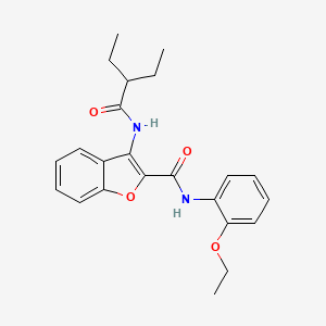 molecular formula C23H26N2O4 B2885771 N-(2-乙氧基苯基)-3-(2-乙基丁酰胺)苯并呋喃-2-甲酰胺 CAS No. 888443-42-3