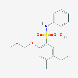 N-(2-hydroxyphenyl)-4-methyl-5-(propan-2-yl)-2-propoxybenzene-1-sulfonamide