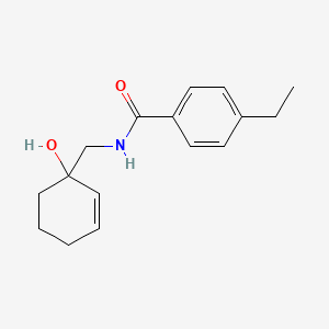 4-ethyl-N-[(1-hydroxycyclohex-2-en-1-yl)methyl]benzamide