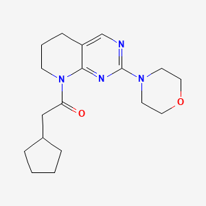 2-cyclopentyl-1-(2-morpholino-6,7-dihydropyrido[2,3-d]pyrimidin-8(5H)-yl)ethan-1-one