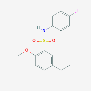 molecular formula C16H18INO3S B288578 N-(4-iodophenyl)-5-isopropyl-2-methoxybenzenesulfonamide 