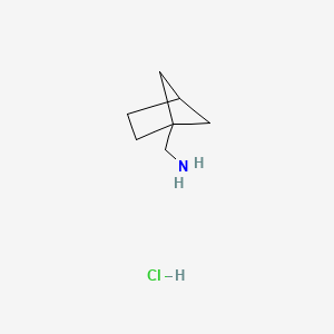 molecular formula C7H14ClN B2885782 1-Bicyclo[2.1.1]hexanylmethanamine;hydrochloride CAS No. 2108850-31-1