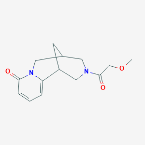 molecular formula C14H18N2O3 B2885784 3-(2-methoxyacetyl)-3,4,5,6-tetrahydro-1H-1,5-methanopyrido[1,2-a][1,5]diazocin-8(2H)-one CAS No. 2034462-26-3
