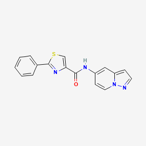 2-phenyl-N-(pyrazolo[1,5-a]pyridin-5-yl)thiazole-4-carboxamide