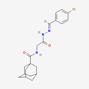 (3r,5r,7r)-N-(2-((E)-2-(4-bromobenzylidene)hydrazinyl)-2-oxoethyl)adamantane-1-carboxamide
