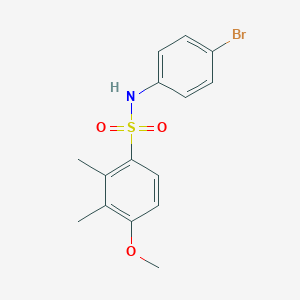 molecular formula C15H16BrNO3S B288580 N-(4-bromophenyl)-4-methoxy-2,3-dimethylbenzenesulfonamide 