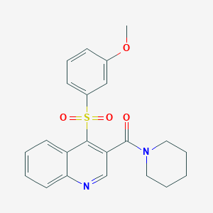 4-[(3-Methoxyphenyl)sulfonyl]-3-(piperidin-1-ylcarbonyl)quinoline