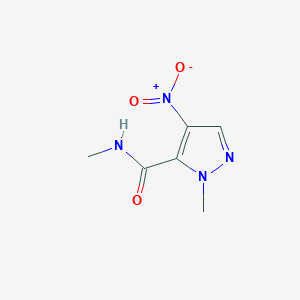 molecular formula C6H8N4O3 B2885815 N,1-dimethyl-4-nitro-1H-pyrazole-5-carboxamide CAS No. 1260379-36-9