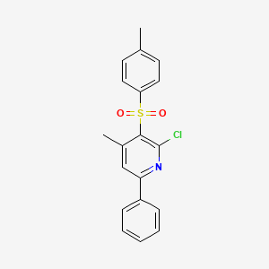 molecular formula C19H16ClNO2S B2885822 2-氯-4-甲基-3-[(4-甲苯基)磺酰基]-6-苯基吡啶 CAS No. 339017-13-9