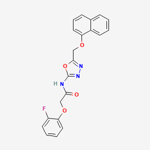 2-(2-fluorophenoxy)-N-(5-((naphthalen-1-yloxy)methyl)-1,3,4-oxadiazol-2-yl)acetamide