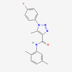 molecular formula C18H17FN4O B2885828 N-(2,5-dimethylphenyl)-1-(4-fluorophenyl)-5-methyl-1H-1,2,3-triazole-4-carboxamide CAS No. 866846-85-7