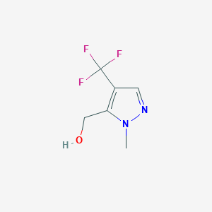molecular formula C6H7F3N2O B2885829 [1-甲基-4-(三氟甲基)-1H-吡唑-5-基]甲醇 CAS No. 1383472-02-3