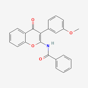molecular formula C23H17NO4 B2885835 N-[3-(3-甲氧基苯基)-4-氧代-4H-色满-2-基]苯甲酰胺 CAS No. 865281-86-3