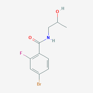 molecular formula C10H11BrFNO2 B2885844 4-溴-2-氟-N-(2-羟丙基)苯甲酰胺 CAS No. 1155910-57-8