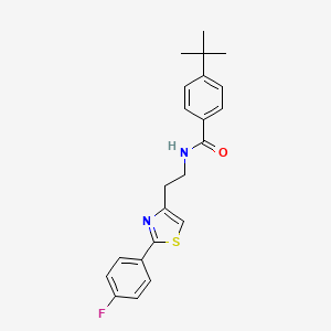 molecular formula C22H23FN2OS B2885859 4-tert-butyl-N-{2-[2-(4-fluorophenyl)-1,3-thiazol-4-yl]ethyl}benzamide CAS No. 946347-77-9