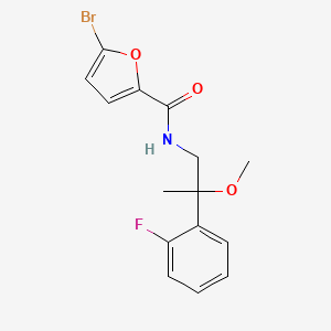 molecular formula C15H15BrFNO3 B2885865 5-Bromo-N-[2-(2-fluorophenyl)-2-methoxypropyl]furan-2-carboxamide CAS No. 1797184-02-1