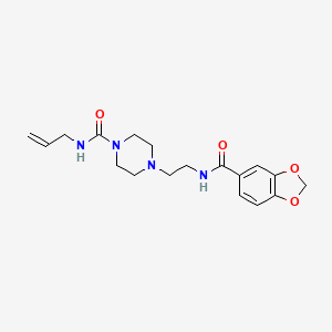 N-allyl-4-(2-(benzo[d][1,3]dioxole-5-carboxamido)ethyl)piperazine-1-carboxamide