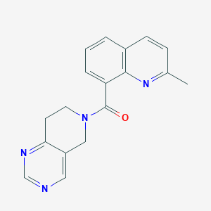 molecular formula C18H16N4O B2885878 (7,8-dihydropyrido[4,3-d]pyrimidin-6(5H)-yl)(2-methylquinolin-8-yl)methanone CAS No. 1798040-15-9