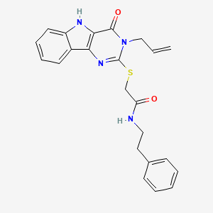 2-((3-allyl-4-oxo-4,5-dihydro-3H-pyrimido[5,4-b]indol-2-yl)thio)-N-phenethylacetamide