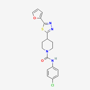 N-(4-chlorophenyl)-4-(5-(furan-2-yl)-1,3,4-thiadiazol-2-yl)piperidine-1-carboxamide