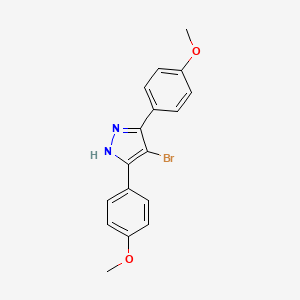 4-bromo-3,5-bis(4-methoxyphenyl)-1H-pyrazole