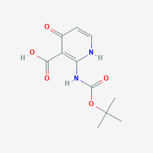 molecular formula C11H14N2O5 B2885898 2-{[(Tert-butoxy)carbonyl]amino}-4-hydroxypyridine-3-carboxylic acid CAS No. 2089277-08-5