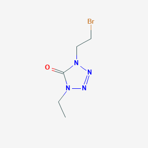 molecular formula C5H9BrN4O B028859 1-(2-Bromoethyl)-4-ethyl-1,4-dihydro-5H-tetrazol-5-one CAS No. 84501-67-7