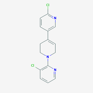 molecular formula C15H13Cl2N3 B2885907 2-Chloro-5-[1-(3-chloropyridin-2-yl)-3,6-dihydro-2H-pyridin-4-yl]pyridine CAS No. 2248233-38-5