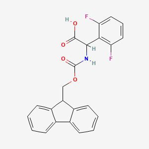 molecular formula C23H17F2NO4 B2885908 2-(2,6-Difluorophenyl)-2-(9H-fluoren-9-ylmethoxycarbonylamino)acetic acid CAS No. 1693604-36-2