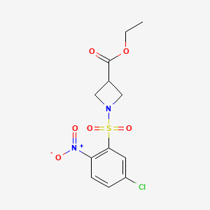 Ethyl 1-[(5-chloro-2-nitrophenyl)sulfonyl]-3-azetanecarboxylate