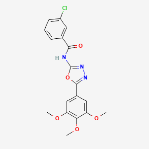 3-chloro-N-(5-(3,4,5-trimethoxyphenyl)-1,3,4-oxadiazol-2-yl)benzamide