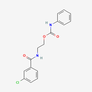 2-[(3-chlorobenzoyl)amino]ethyl N-phenylcarbamate