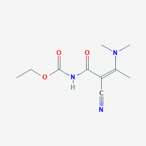 molecular formula C10H15N3O3 B2885923 ethyl N-[(Z)-2-cyano-3-(dimethylamino)-2-butenoyl]carbamate CAS No. 339018-11-0