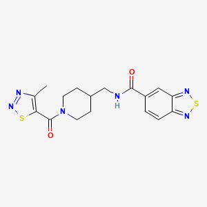 N-((1-(4-methyl-1,2,3-thiadiazole-5-carbonyl)piperidin-4-yl)methyl)benzo[c][1,2,5]thiadiazole-5-carboxamide