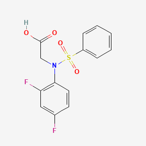 2-[2,4-Difluoro(phenylsulfonyl)anilino]acetic acid