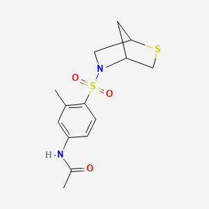 N-(4-(2-thia-5-azabicyclo[2.2.1]heptan-5-ylsulfonyl)-3-methylphenyl)acetamide