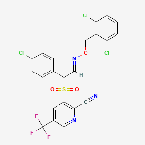 3-[(1-(4-Chlorophenyl)-2-{[(2,6-dichlorobenzyl)oxy]imino}ethyl)sulfonyl]-5-(trifluoromethyl)-2-pyridinecarbonitrile