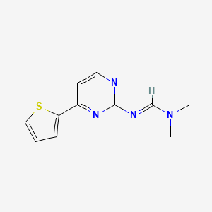 N,N-dimethyl-N'-[4-(2-thienyl)-2-pyrimidinyl]iminoformamide