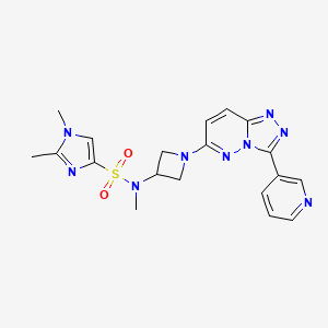 molecular formula C19H21N9O2S B2885949 N,1,2-Trimethyl-N-[1-(3-pyridin-3-yl-[1,2,4]triazolo[4,3-b]pyridazin-6-yl)azetidin-3-yl]imidazole-4-sulfonamide CAS No. 2380059-47-0