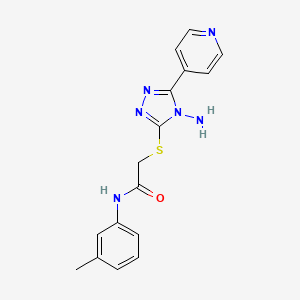 2-{[4-amino-5-(pyridin-4-yl)-4H-1,2,4-triazol-3-yl]sulfanyl}-N-(3-methylphenyl)acetamide