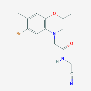 2-(6-Bromo-2,7-dimethyl-2,3-dihydro-1,4-benzoxazin-4-YL)-N-(cyanomethyl)acetamide