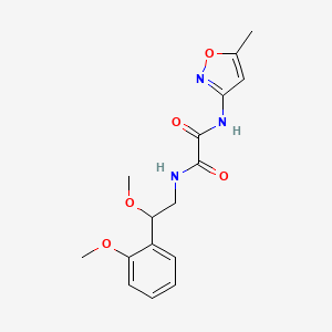 molecular formula C16H19N3O5 B2885954 N1-(2-methoxy-2-(2-methoxyphenyl)ethyl)-N2-(5-methylisoxazol-3-yl)oxalamide CAS No. 1795194-68-1