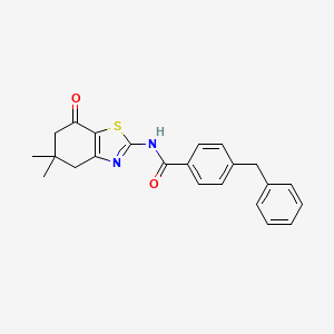 molecular formula C23H22N2O2S B2885957 4-苄基-N-(5,5-二甲基-7-氧代-4,5,6,7-四氢苯并[d]噻唑-2-基)苯甲酰胺 CAS No. 392248-26-9